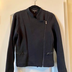 Banana Republic black knit moto jacket